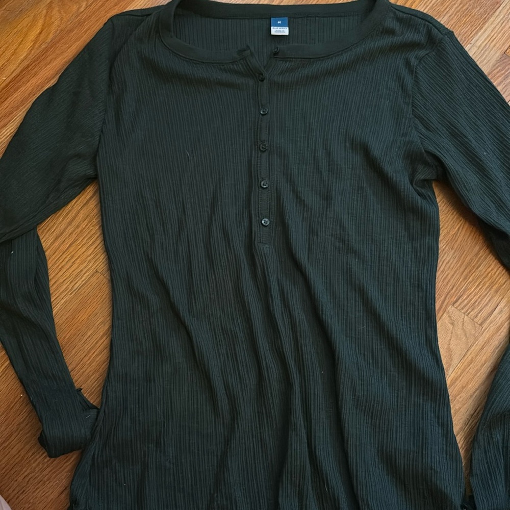 green button up